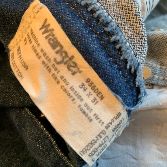 Men’s Wrangler jeans vintage 34w x 31L 1990s era - Picture 4 of 4